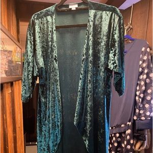 Green velvety Coverall